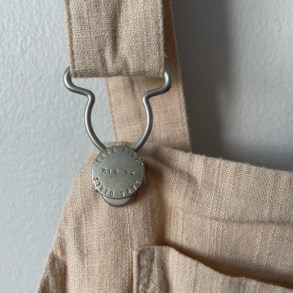 Zara Kids Canvas Overall Dress Size 9 - Picture 8 of 10